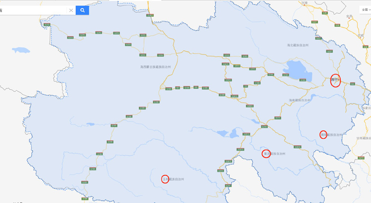 青海冬蟲夏草主要分布點 青海冬蟲夏草主要分布點